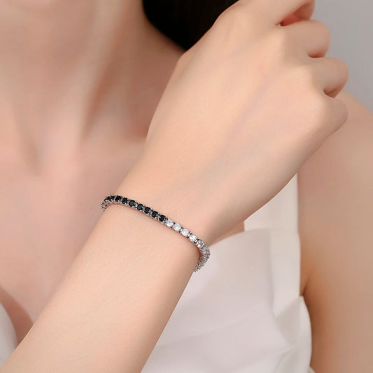 Pulsera Tennis Black and White