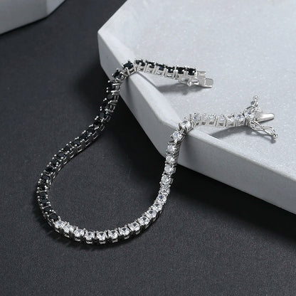 Pulsera Tennis Black and White