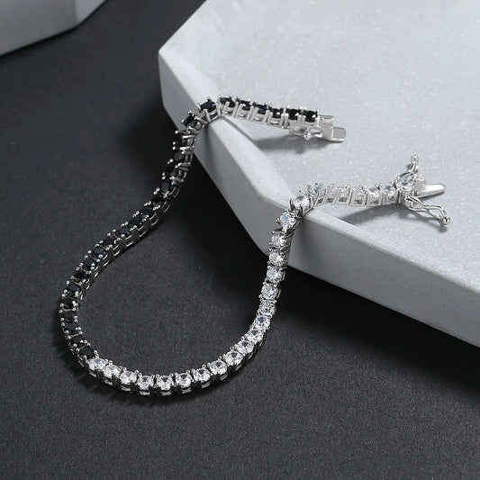 Pulsera Tennis Black and White
