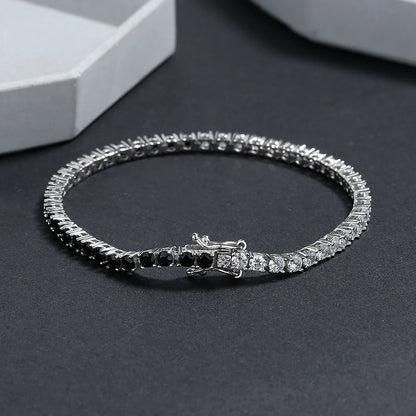 Pulsera Tennis Black and White