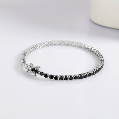 Pulsera Tennis Black and White