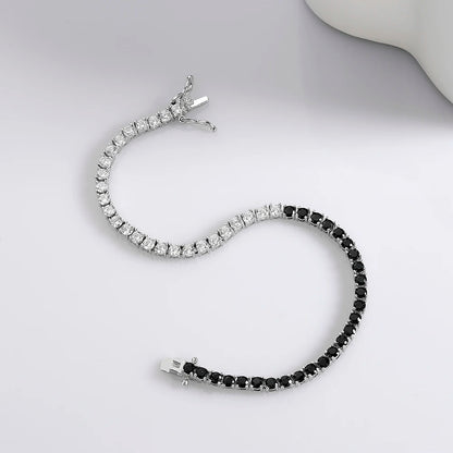 Pulsera Tennis Black and White