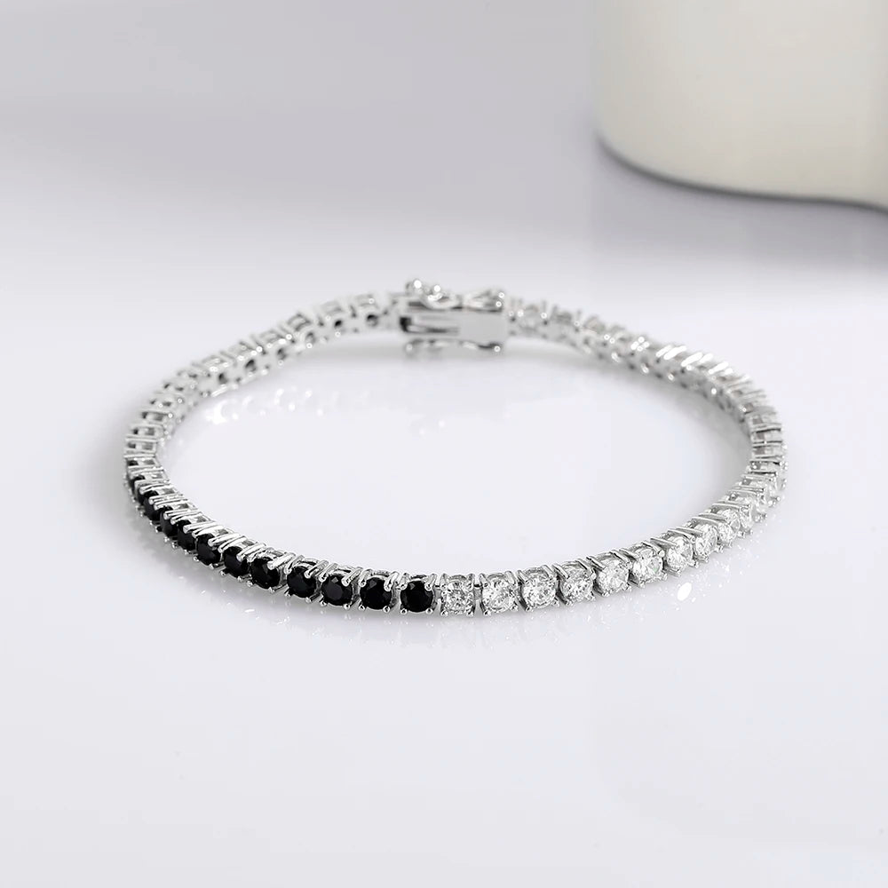 Pulsera Tennis Black and White