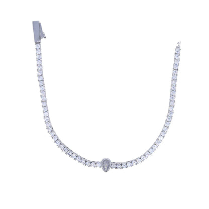 Pulsera Tennis con Diamante Gota